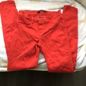 Hudson’s red coral leggings / jeans